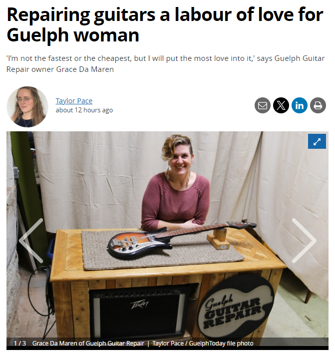 Repairing guitars a labour of love for Guelph woman