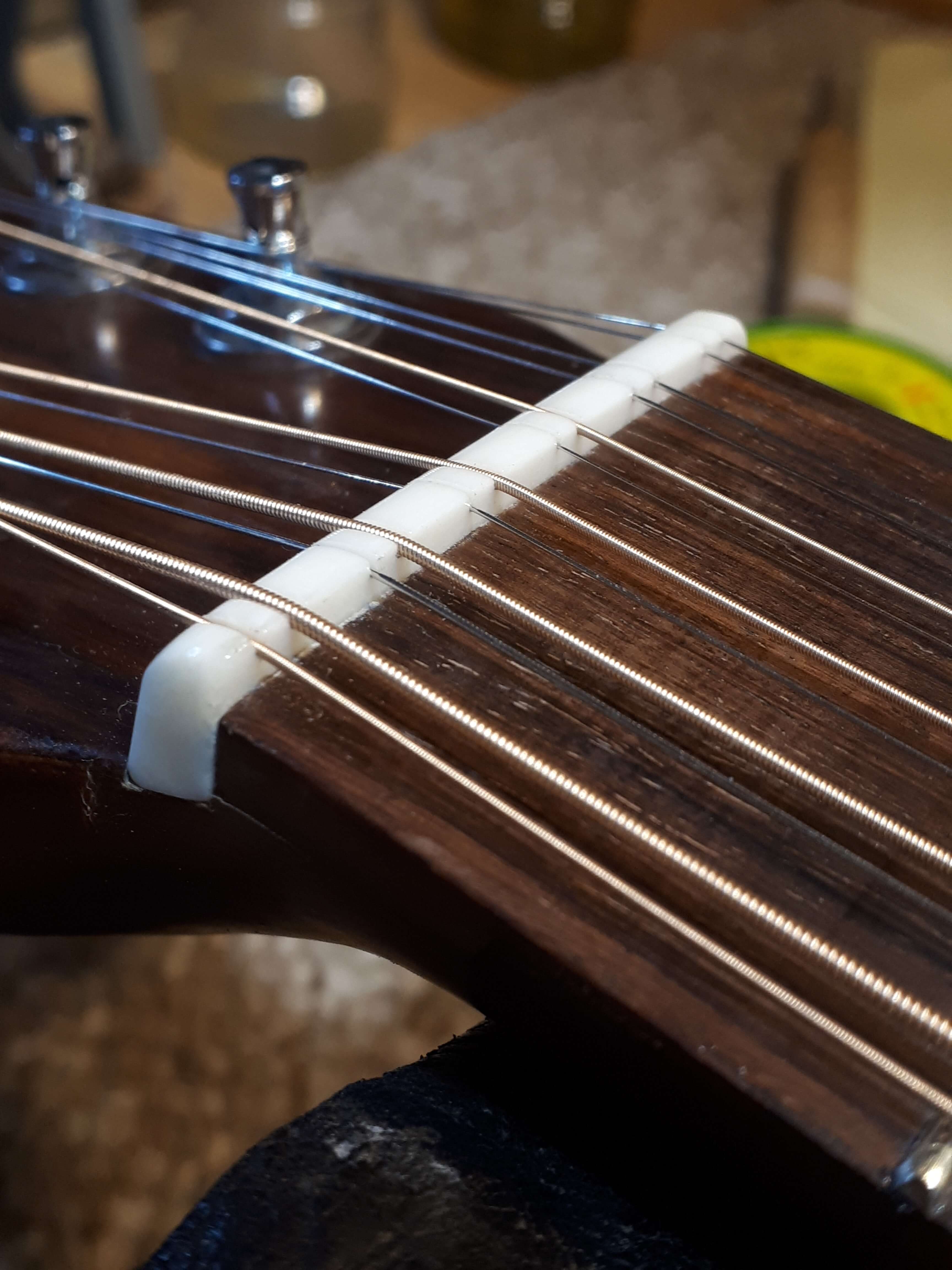 New 12-string bone nut - Nut Replacements - Guelph Guitar Repair